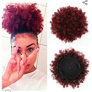 Drawstring ponytail bun